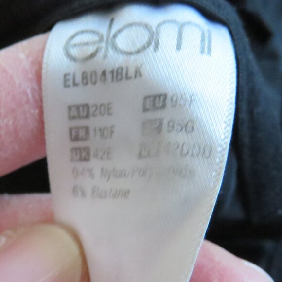 ELOMI Energise Sports Bra in Black Support Athleisure - Size US 42DDD - Picture 14 of 14